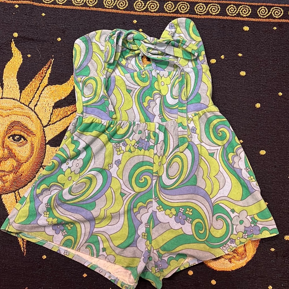 Cute Terry strapless romper
